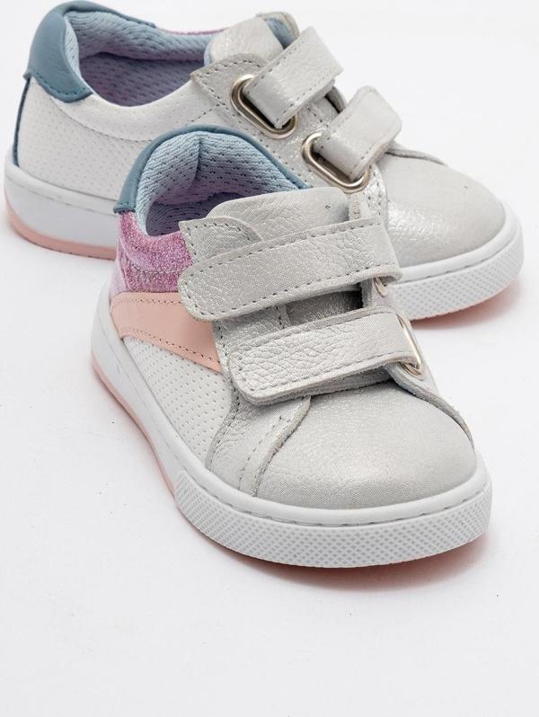 mnpc Kız Çocuk Beyaz Hakiki Deri Günlük İlk Adım Ayakkabı - Image 1