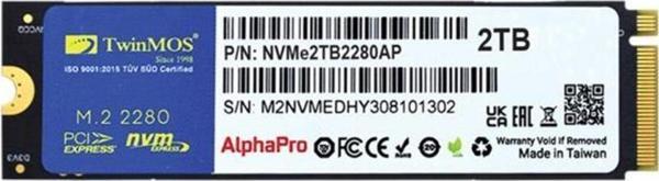 2 TB TWINMOS M.2 PCIE NVME 3600/3250 NVME2TB2280AP - Image 1