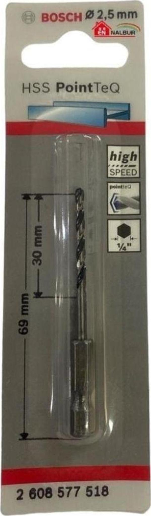 Pointteq Altıgen Şaftlı Hss Matkap Ucu 2,5 mm - Image 1