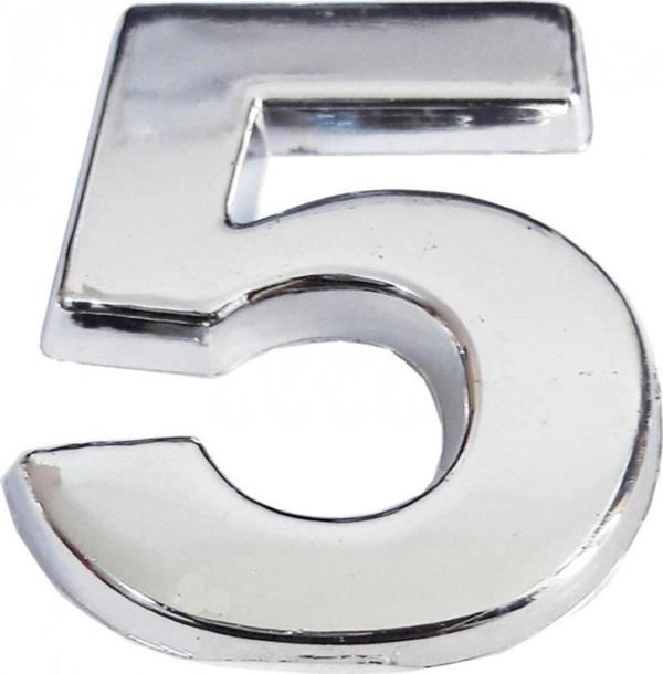 Krom Yapışkanlı 5 Rakamı 5 cm - Image 1