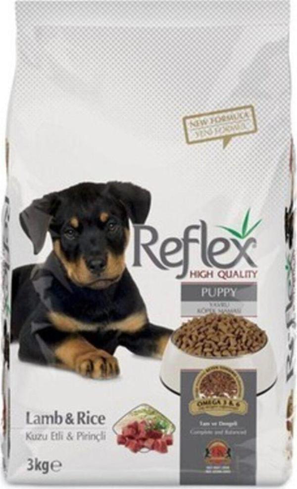 Reflex Puppy Kuzu Etli Ve Pirinçli Yavru Köpek Maması 3 Kg - Image 1