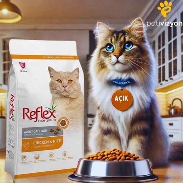 Reflex Tavuklu Pirinçli Yetişkin Kedi Maması 1 Kg Açık - Image 1