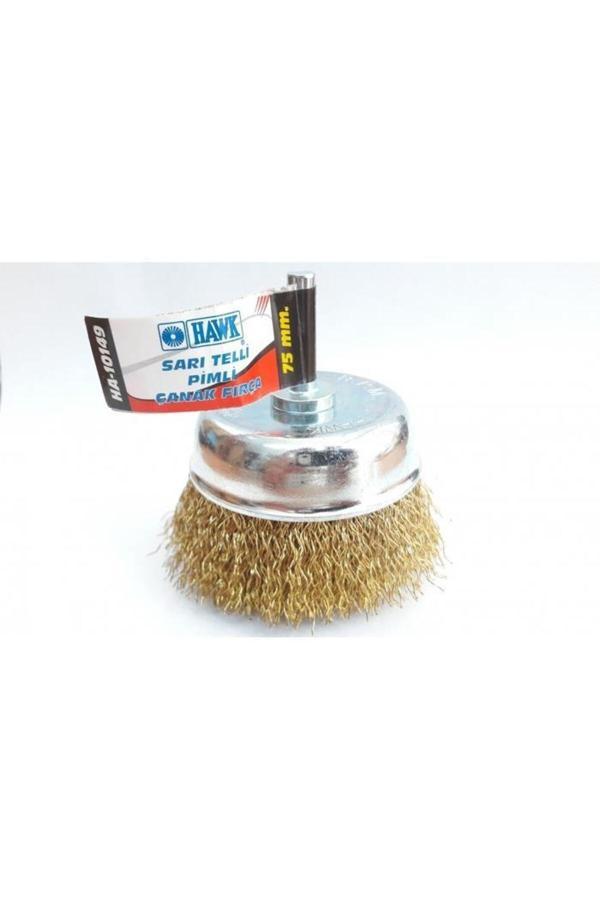 Ha10149 Pimli Sarı Tel Çanak Fırça 75 Mm - Image 1
