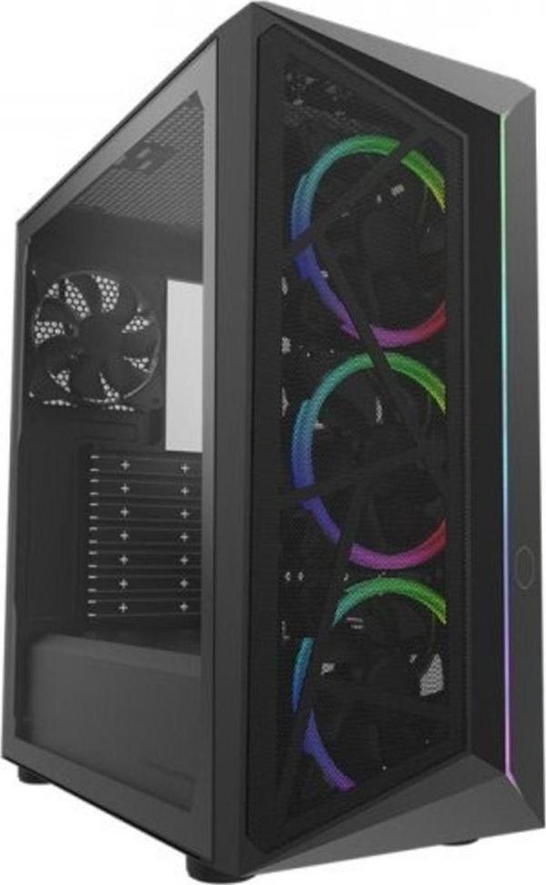 MASTER CMP510 TG CP510-KGNN65-S01 650W 80+ Mesh Panel Siyah ARGB 3x120MM FANLI Mid-Tower Kasa - Image 1