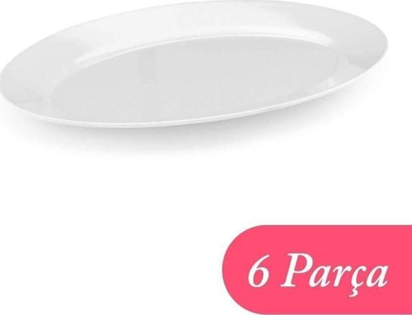 Tria Melamin Kayık Tabak 6'Lı Paket 16X26 Cm - Image 1