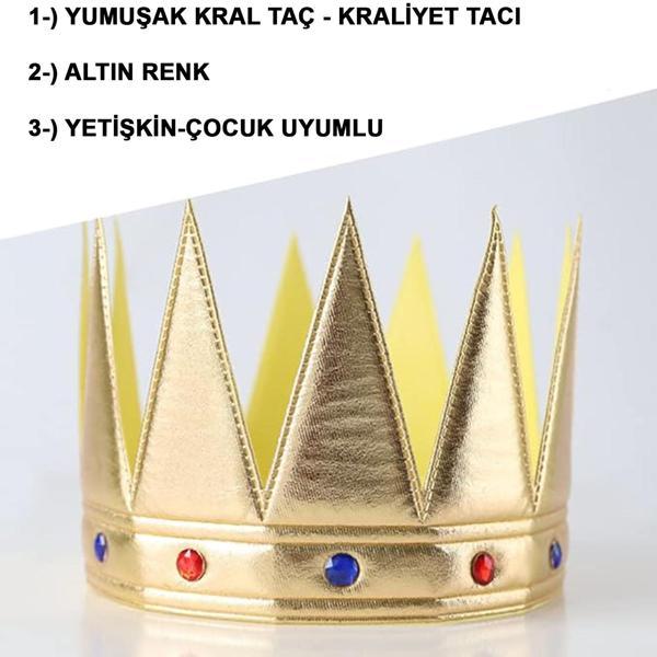 Kral Kraliyet Tacı Yetişkin Çocuk Uyumlu - Image 1