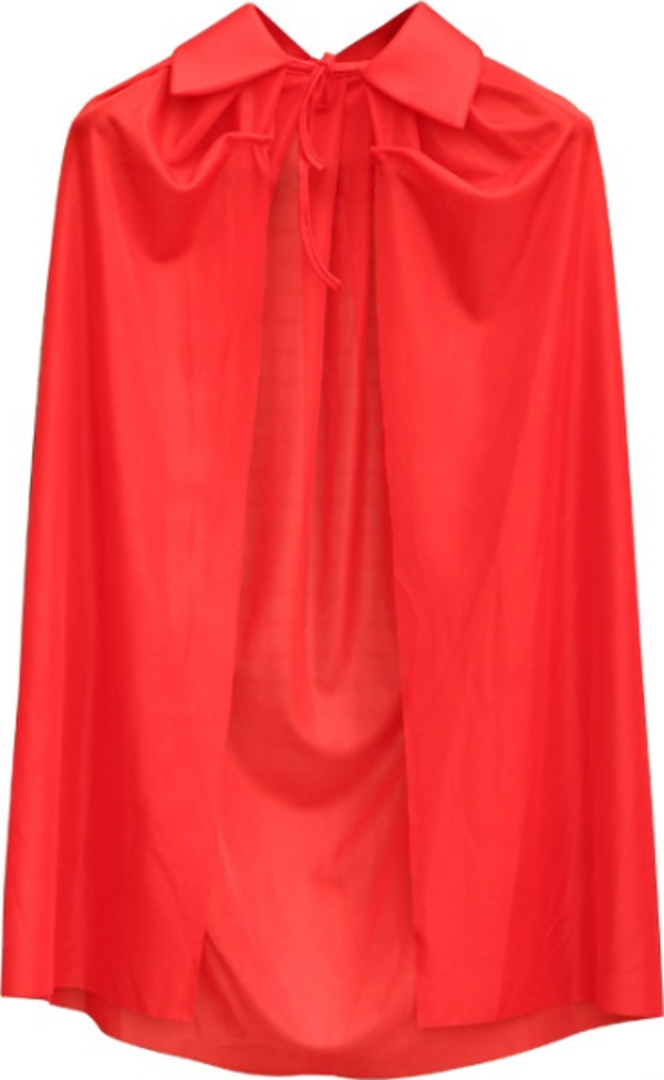 Kırmızı Renk Yakalı Pelerin Çocuk Boy 90 cm - Image 1