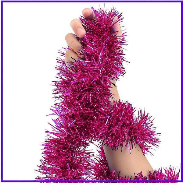 Simli Parti Süsü 2 Metre Fuşya - Image 1