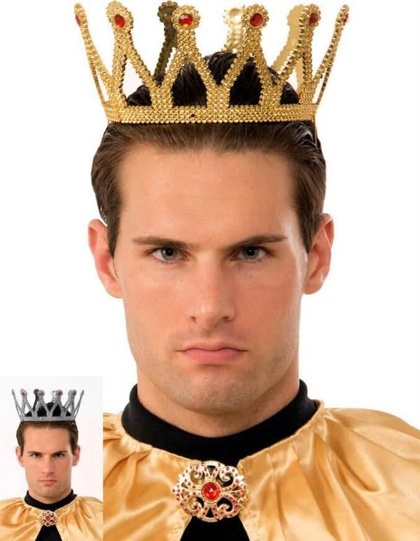 Altın Renk Çocuk ve Yetişkin Uyumlu Kral Tacı - Image 1