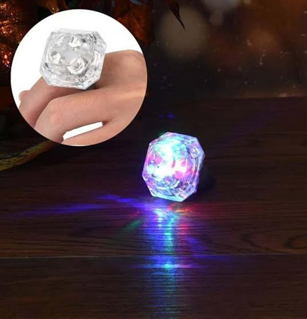 Kristal Tasarımlı Led Işıklı Gümüş Yüzük - Image 1