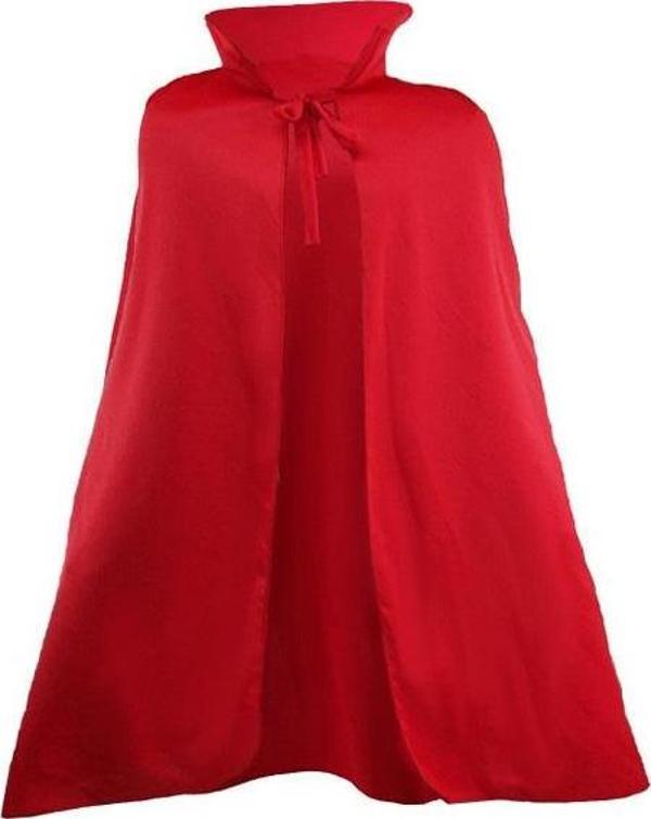 Kırmızı Renk Yakalı Pelerin 120 cm - Image 1