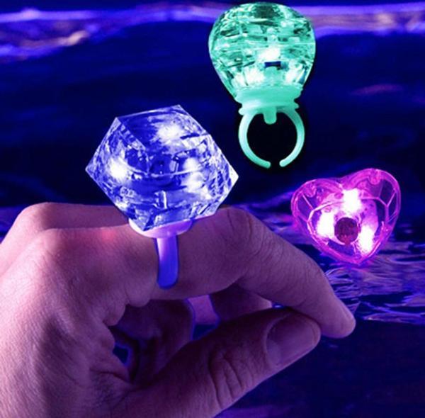 Kristal Tasarımlı Led Işıklı Mor Yüzük - Image 1