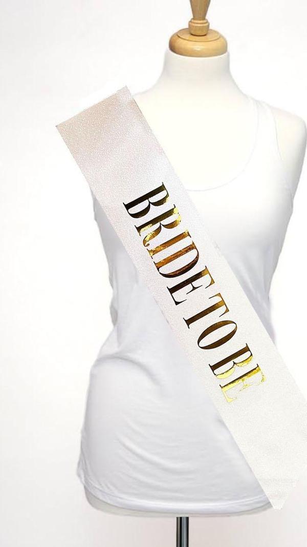 Altın Yazılı Bride To Be Simli Kuşak Kemer - Image 1