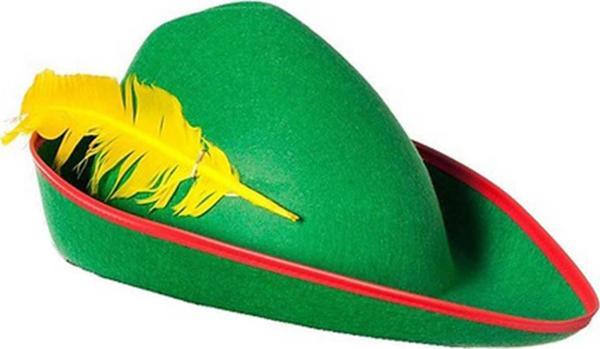 Yeşil Renk Robin Hood Şapkası Sarı Tüylü - Image 1