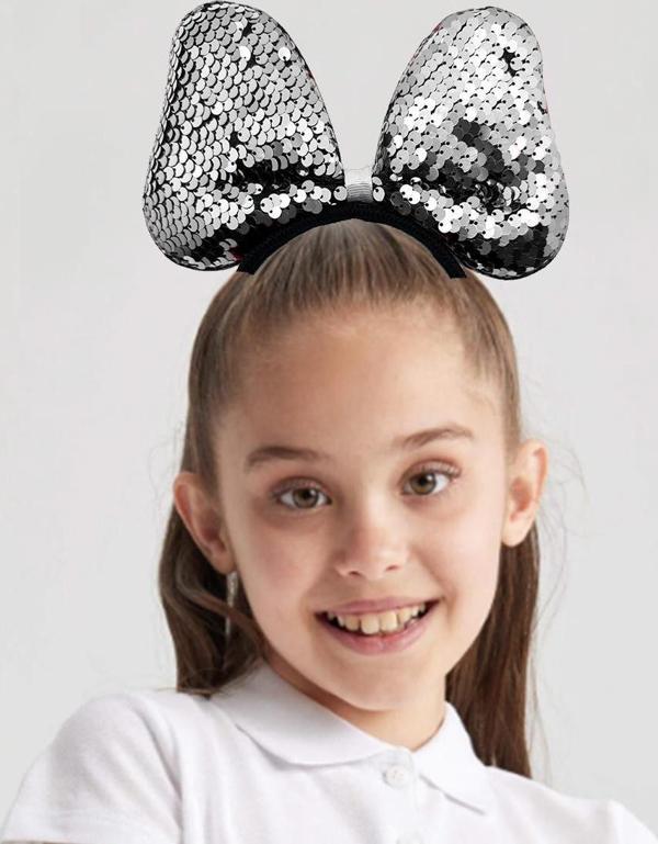 Renk Değiştiren Pullu Fiyonk Parti Tacı Pembe Gümüş - Image 1