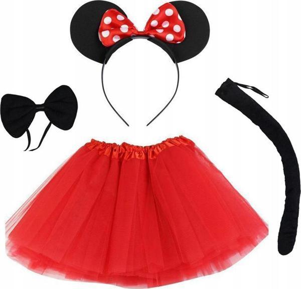 Minnie Mouse Kostüm Seti - Etek, Taç, Kuyruk, Papyon - Image 1