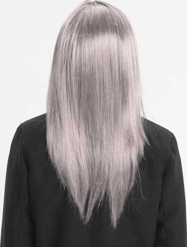 Platin Gri Gümüş Uzun Parti Peruğu - Image 1