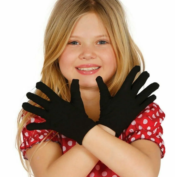 Siyah Likralı Bando Gösteri Eldiveni (10 Çift) - Image 1