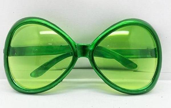 Yeşil Renk Yeşilçam Nostalji 80li Yıllar 90lı Yıllar Parti Gözlüğü  7x16 cm - Image 1