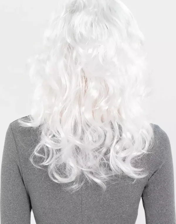 Beyaz Renk Kahküllü Dalgalı Uzun Parti Peruğu - Image 1