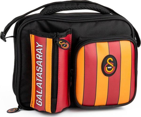 Galatasaray Üç Bölmeli (Matara Cepli) Erkek Çocuk Suni Deri Beslenme Çantası - 25558 - Image 1