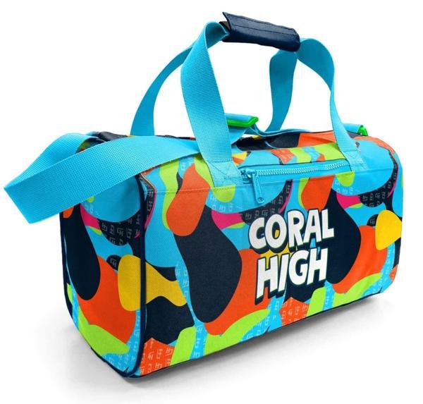Coral High Erkek Çocuk Spor ve Seyahat Çantası - Lacivert Mavi Grafiti Desenli - 27524 - Image 1