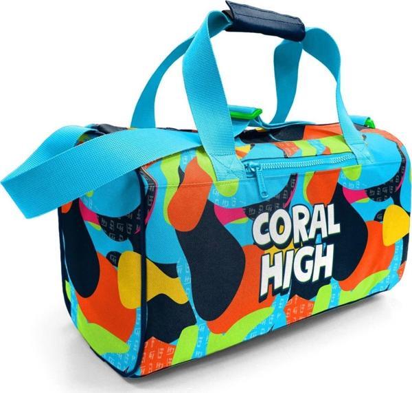 Coral High Erkek Çocuk Spor ve Seyahat Çantası - Lacivert Mavi Grafiti Desenli - 27524 - Image 1