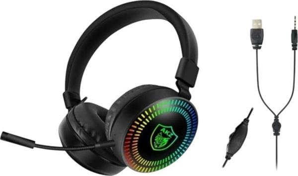 Rosepremium 3D Stereo Sound Gm-019 Rgb Kablolu Kulaküstü Işıklı Oyuncu Kulaklık 3.5Mm Jack - Image 1
