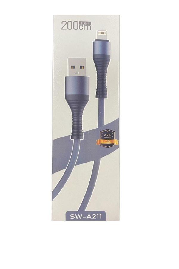 Sword Kablo Sw-A211 Ios 2.4A 2 Metre Gri? - Image 1