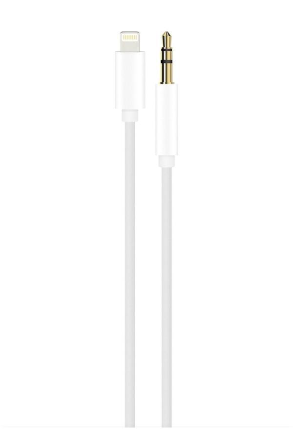 Blue Spectrum Lightning To 3.5 Mm Aux İphone İçin Audio Kablo Araç İçi Uyumlu Aux Kablosu Beyaz - Image 1
