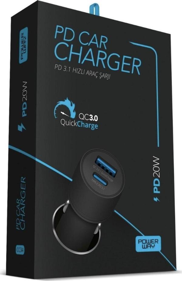 Rosepremium Powerway Pd20W Cc34 Pd20W 3.1A Araç Şarj Başlık - Image 1
