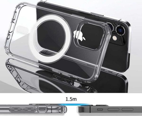 Rosepremium İphone 16 İçin Kılıf Kamera Korumalı Magsafe Wireless Şarj Özellikli Şeffaf Kılıf - Image 1