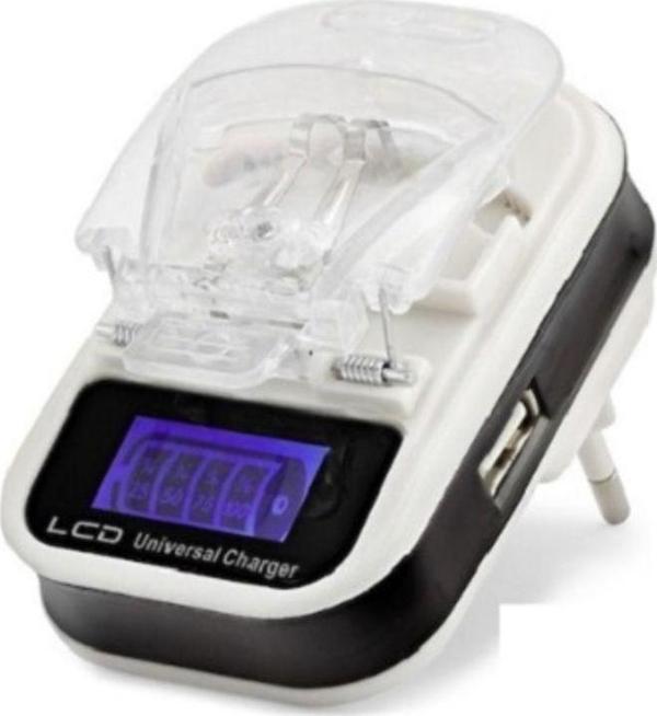 Rosepremium 1A Lcd Universal Ekranlı Göstergeli Pil Batarya Şarjı - Image 1