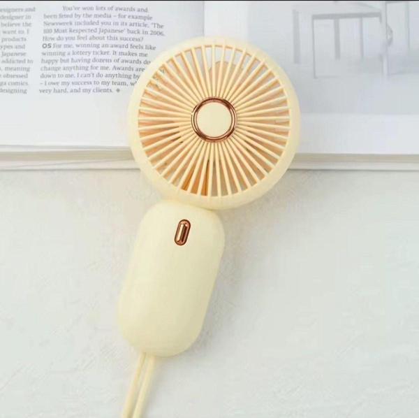 Rosepremium Avuç İçi Taşınabilir Şarjlı Mini Vantilatör El Fanı Bej Ym88196 - Image 1