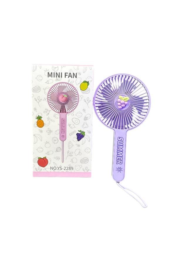 Rosepremium Avuç İçi Taşınabilir Şarjlı Vantilatör Mini El Fanı Ys-2289 Mor - Image 1