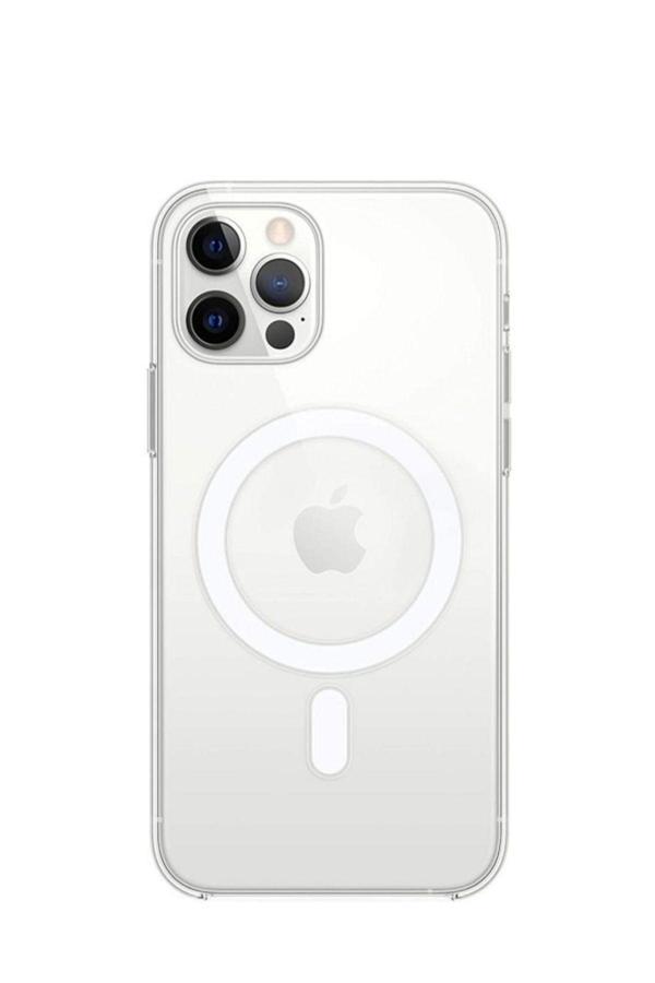 Rosepremium İphone 13 Pro Max İçin Kılıf Kamera Korumalı Magsafe Wireless Şarj Özellikli Şeffaf Kılıf - Image 1