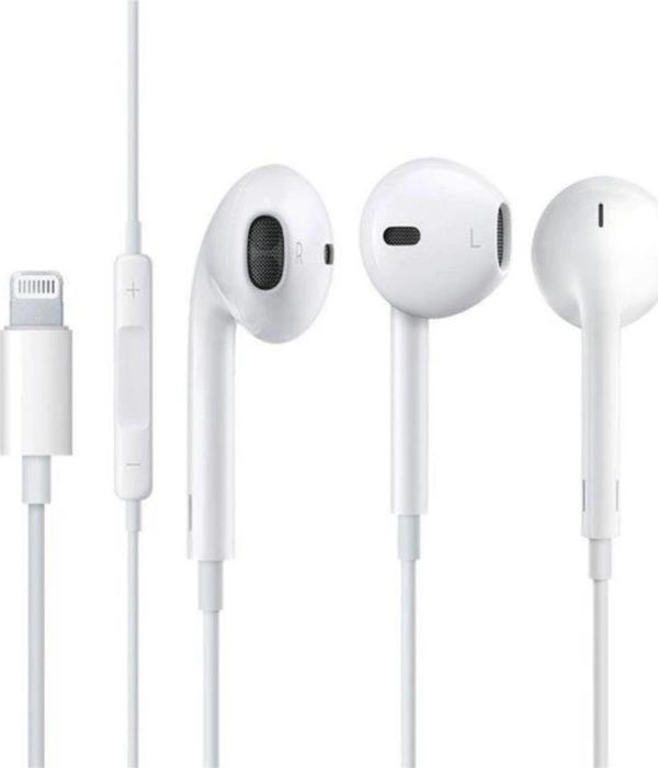 Blue Spectrum Iphone Uyumlu Lightning Kablolu Mikrofonlu Kulak İçi Kulaklık Beyaz - Image 1
