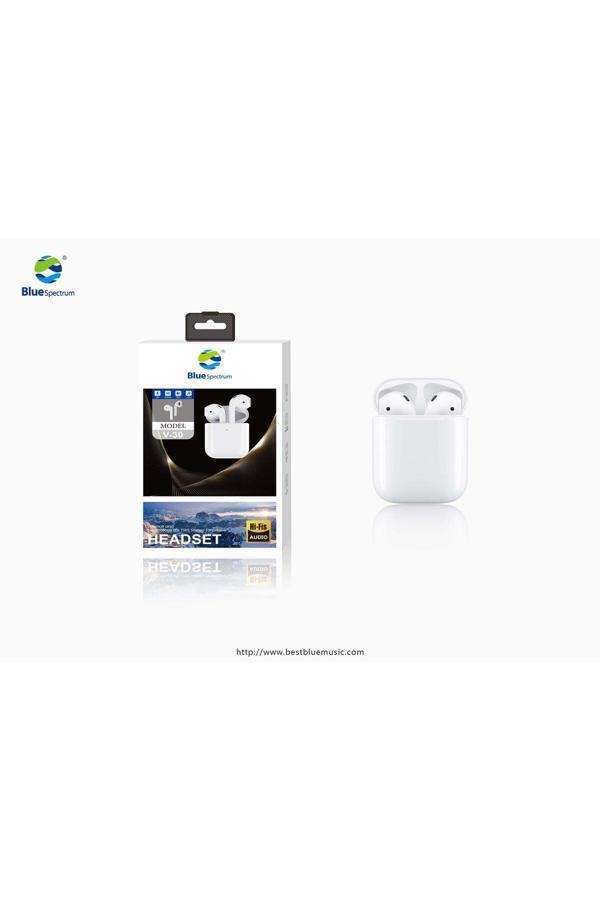 Blue Spectrum V-30 Bluetooth Tws Stereo Kulak İçi Kulaklık Beyaz - Image 1
