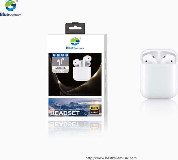 Blue Spectrum V-30 Bluetooth Tws Stereo Kulak İçi Kulaklık Beyaz - Image 1