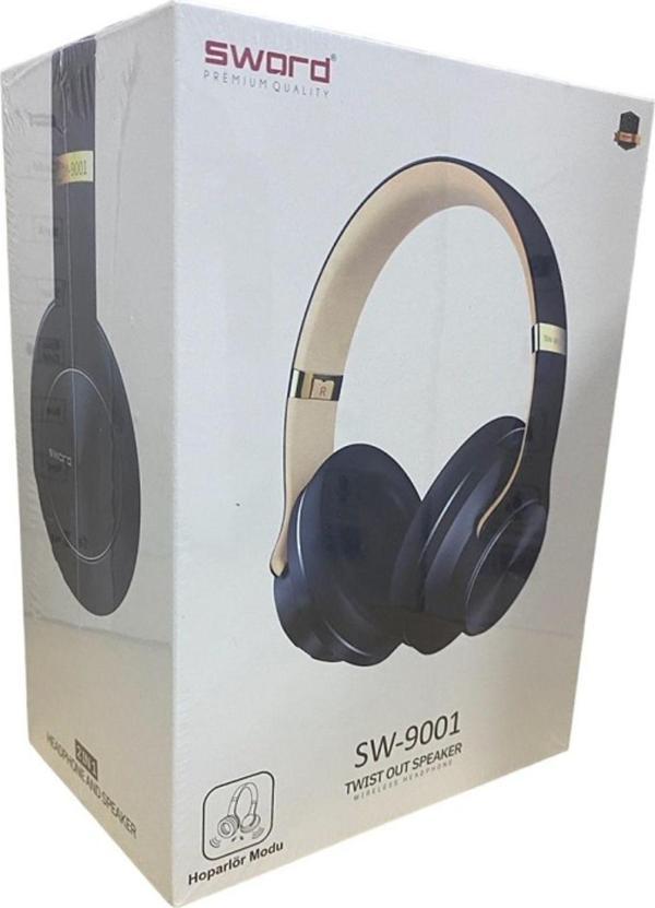 Sword Sw-9001 Kulak Üstü Kablosuz Bluetooth Kulaklık Ve Hoparlör - Image 1