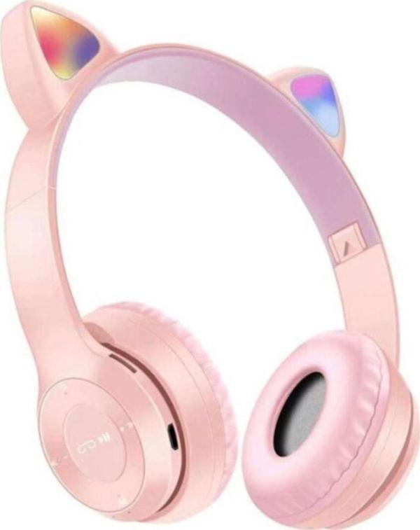 Rosepremium P47M Bluetooth 5.0 Kedi Tasarımlı Katlanabilir Kulak Üstü Kulaklık - Image 1