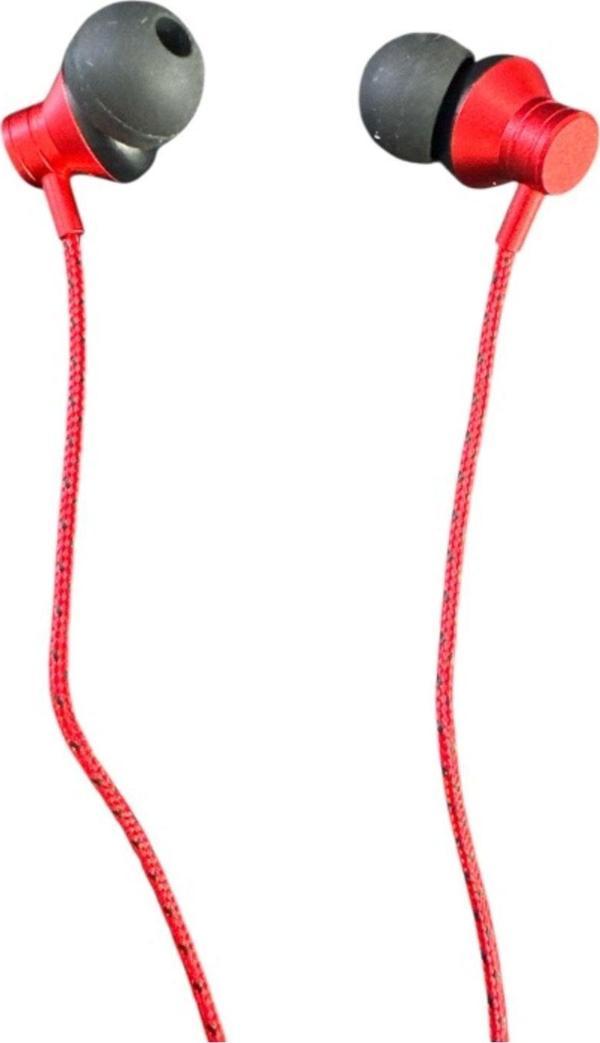Sword Hsr01 Mikrofonlu Kablolu Kulak İçi Kulaklık 3.5Mm L Jack Girişli Kırmızı - Image 1