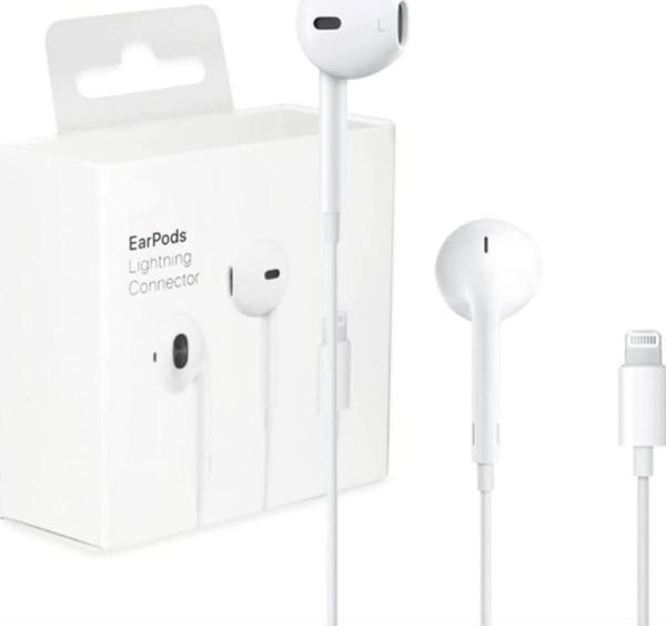 Blue Spectrum İphone Uyumlu Kablolu Tak Çalıştır Lightning Kulaklık Beyaz - Image 1