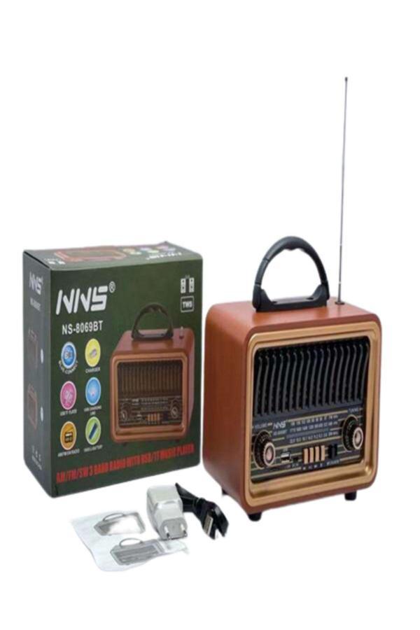 Nns Ns-8069 Usb / Tf Kart / Fm Retro Taşınabilir Bluetooth Hoparlör - Image 1