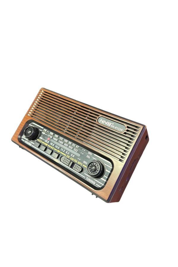 Nns Ns-8123 Radyo Usb / Tf Kart / Fm Retro Taşınabilir Bluetooth Hoparlör - Image 1