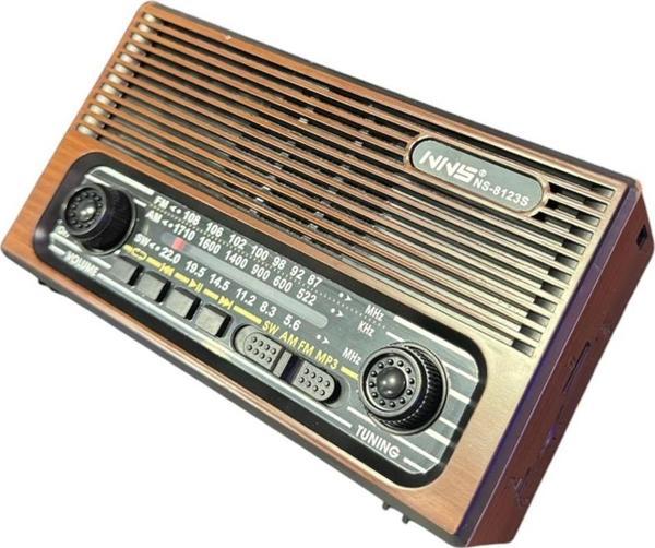 Nns Ns-8123 Radyo Usb / Tf Kart / Fm Retro Taşınabilir Bluetooth Hoparlör - Image 1