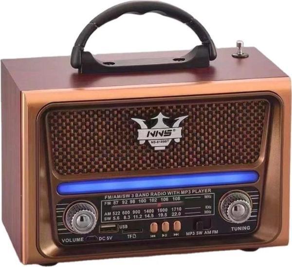 Nns Ns-8189 Usb / Tf Kart / Fm Retro Taşınabilir Bluetooth Hoparlör - Image 1