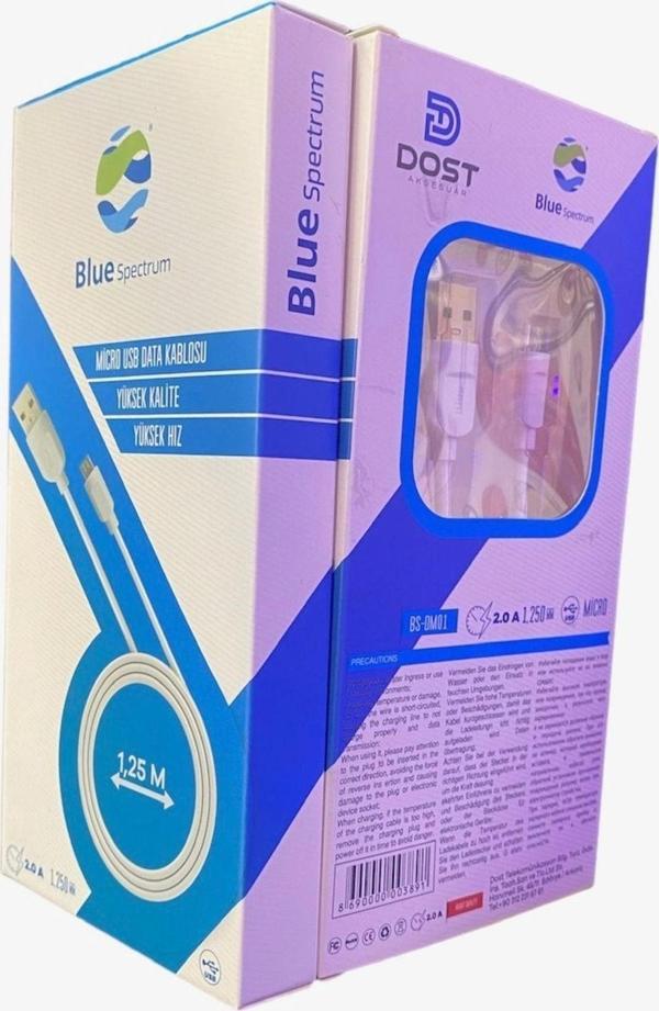 Blue Spectrum Bs-Dm01 125 Cm Micro Android Uyumlu Şarj Ve Data Kablosu - Image 1