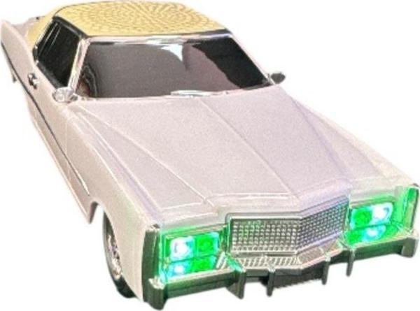 Rosepremium Wster Ws-1966 Araba Görünümlü Taşınabilir Kablosuz Radyolu Bluetooth Hoparlör Beyaz - Image 1