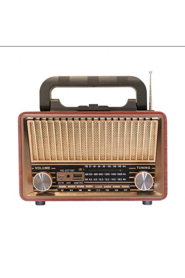 Nns Ns-2071 Usb / Tf Kart / Fm Retro Taşınabilir Bluetooth Hoparlör - Image 1
